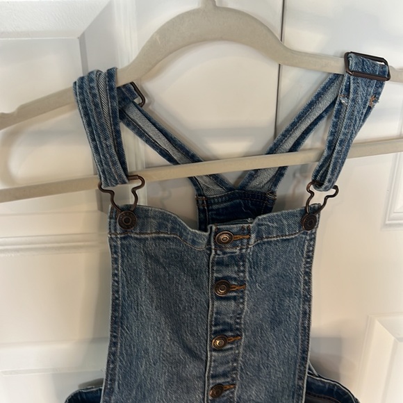 Cat & Jack - Large Girls Denim Overall Shorts 10/12 - Picture 4 of 5